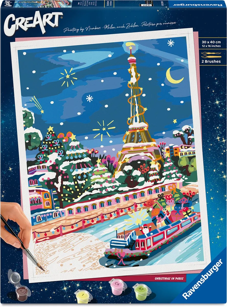 CreArt Kerst in Parijs - Schilderen op Nummer - Volwassenen von Ravensburger in Mehrfarbig – Produktfoto