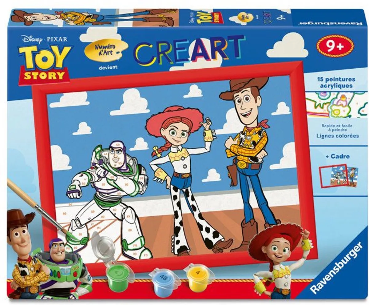 CreArt Kids 18x24cm – Schilderen op nummer – Toy Story – Schilderen op nummer set – Leeftijd 9+ – 12023347 från Ravensburger i Röd – produktbild