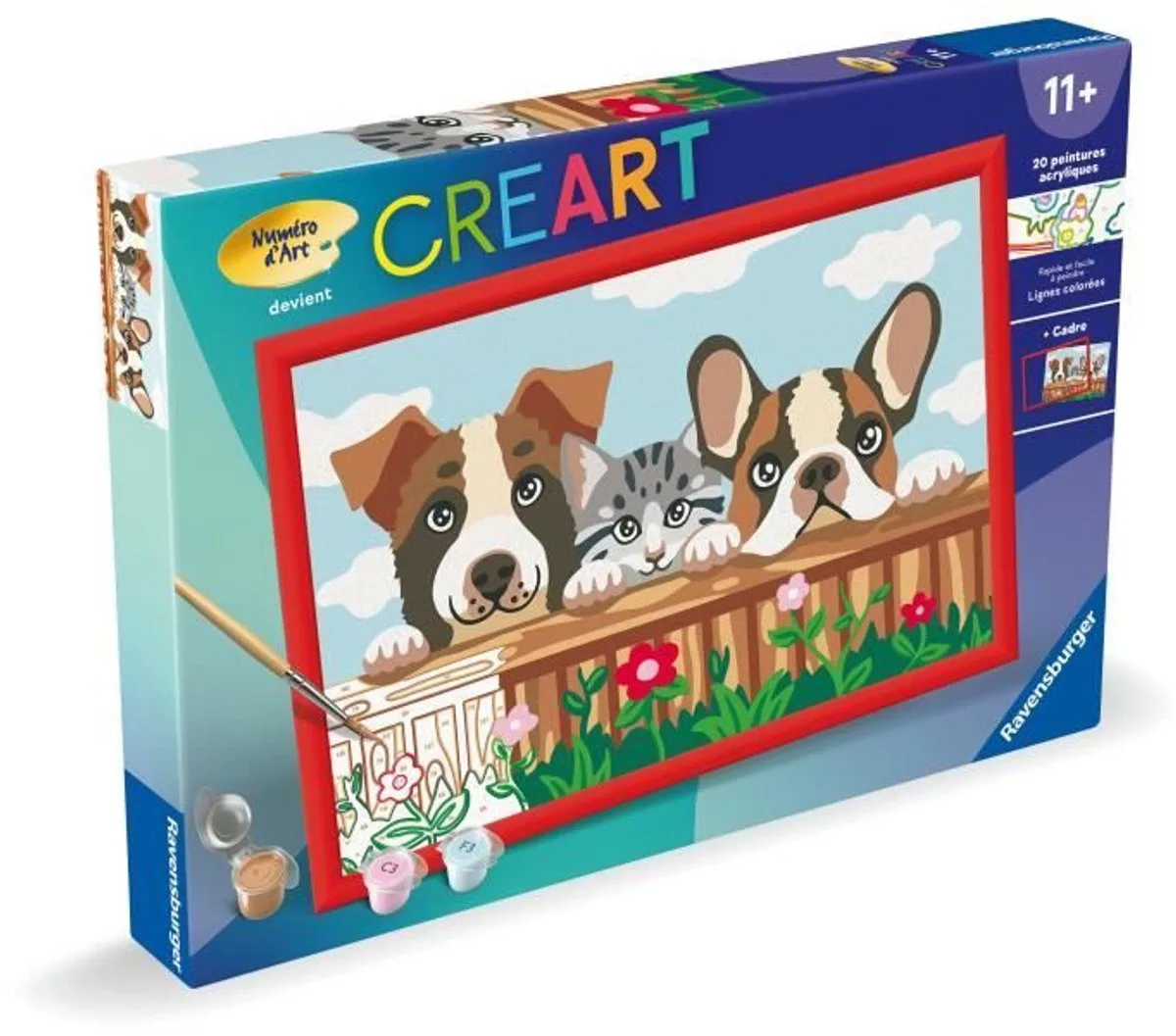 CreArt Kids 31x21cm Honden en Katten fra Ravensburger i Flerfarvet – produktbillede