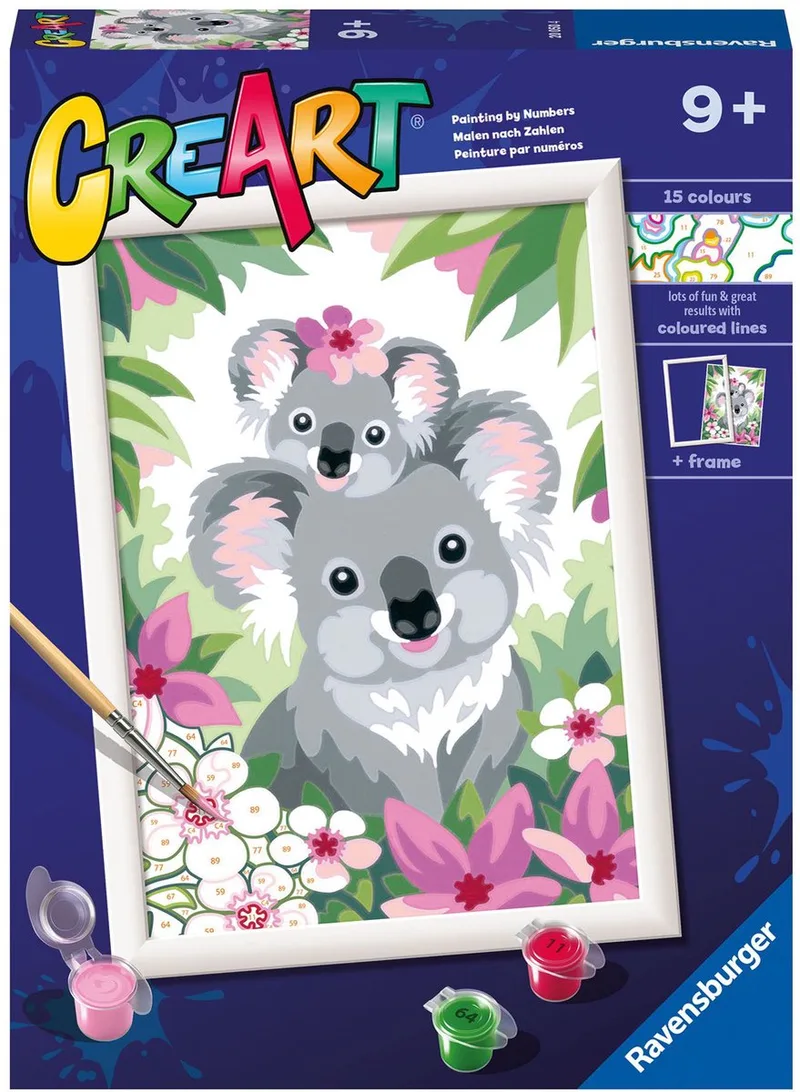 CreArt Koala Cuties - Schilderen op nummer voor kinderen by Ravensburger in Multicolour – product photo
