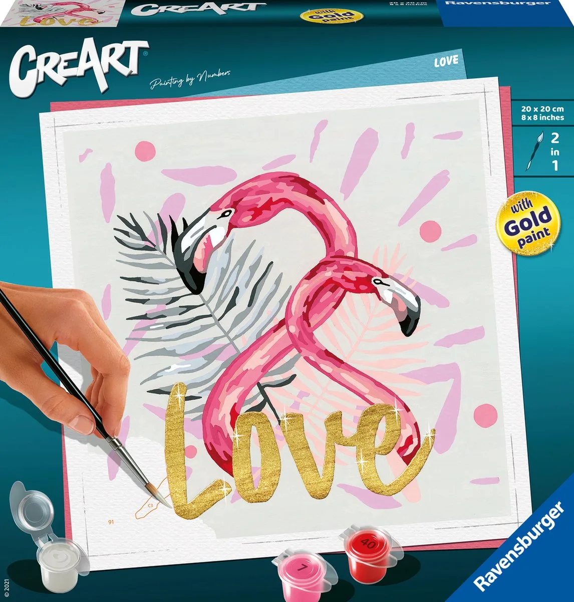 CreArt Love - Schilderen op nummer voor volwassenen - Hobbypakket fra Ravensburger i Flerfarvet – produktbillede