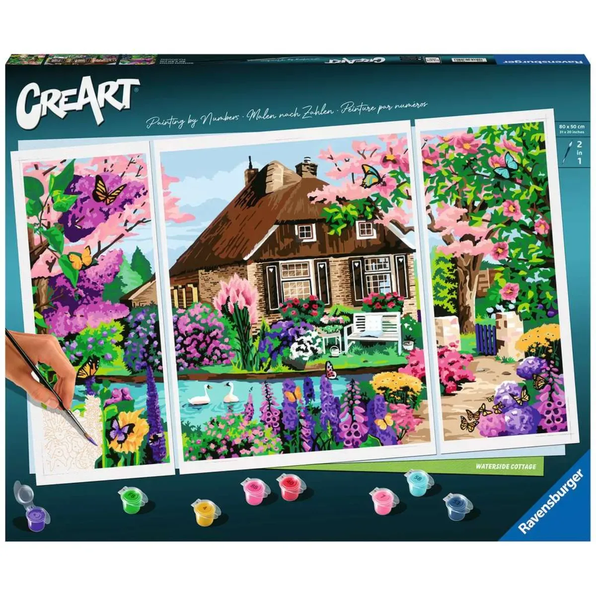 CreArt, Malen nach Zahlen - Zauberhaftes Cottage fra Ravensburger – produktbillede