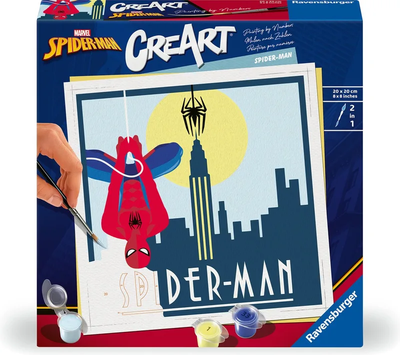 CreArt Paint by Numbers - Marvel Spiderman von Ravensburger in Mehrfarbig – Produktfoto