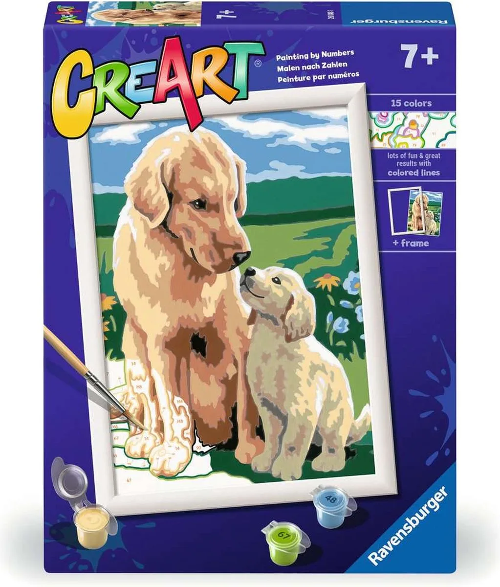 CreArt Motherly Love - Schilderen op nummer voor kinderen från Ravensburger i Flerfärgad – produktbild