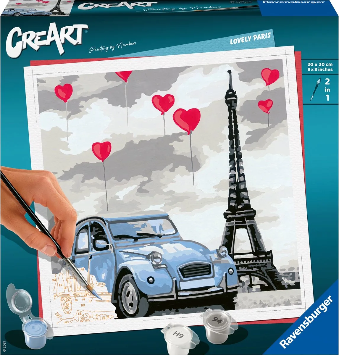 CreArt Paris - Schilderen op nummer voor volwassenen - Hobbypakket von Ravensburger in Mehrfarbig – Produktfoto