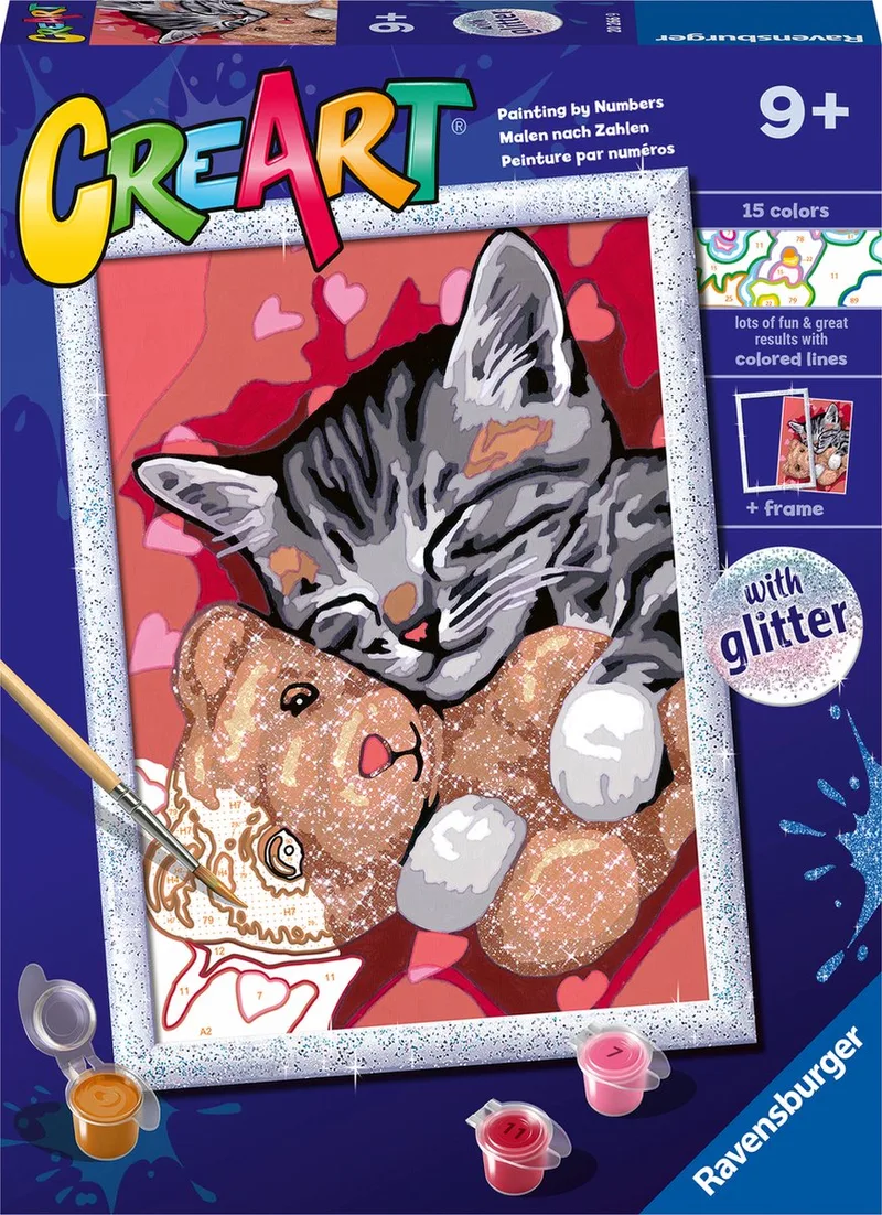 CreArt Peaceful Kitten - Schilderen op nummer voor kinderen by Ravensburger in Multicolour – product photo