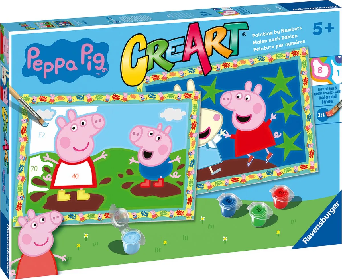 CreArt Peppa Pig - Schilderen op nummer voor kinderen by Ravensburger in Multicolour – product photo
