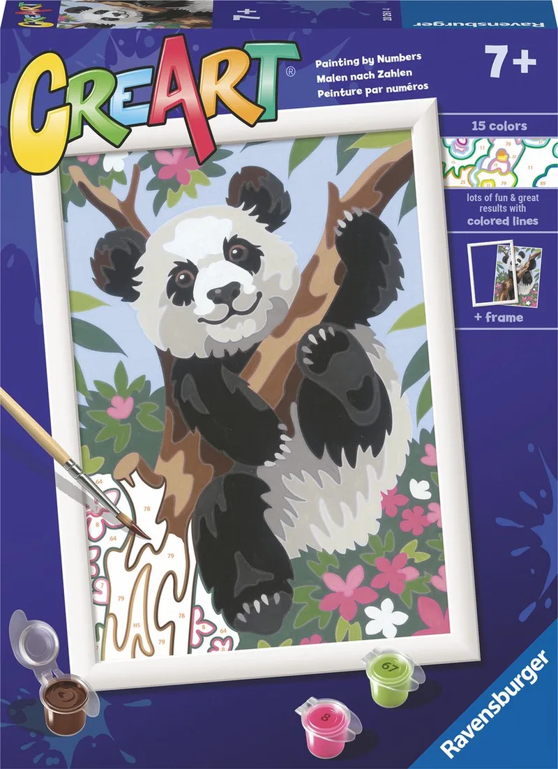 CreArt Painting by Numbers - Playful Panda von Ravensburger in Mehrfarbig – Produktfoto