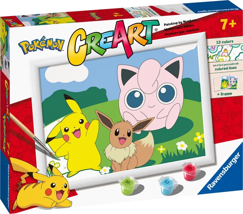 CreArt Pokémon Classics - Schilderen op nummer voor kinderen de Ravensburger en Multicolore – photo du produit