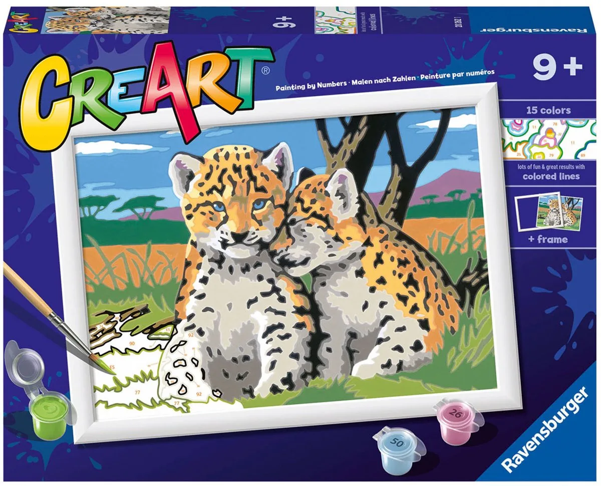 CreArt Safari Friends - Schilderen op nummer voor kinderen de Ravensburger en Multicolore – photo du produit