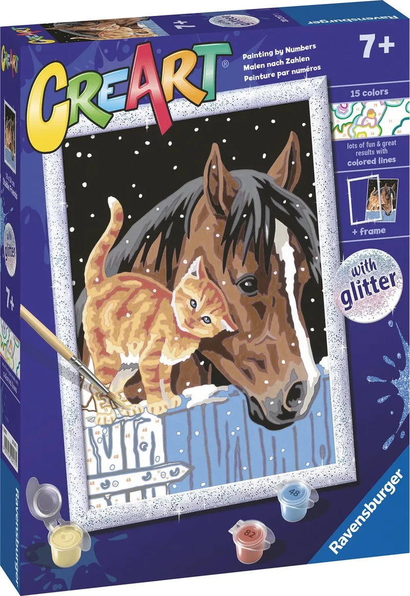 CreArt Stable Friends - Schilderen op nummer voor kinderen von Ravensburger in Mehrfarbig – Produktfoto
