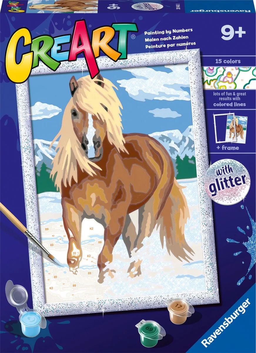 CreArt The Royal Horse - Schilderen op nummer voor kinderen fra Ravensburger i Flerfarvet – produktbillede