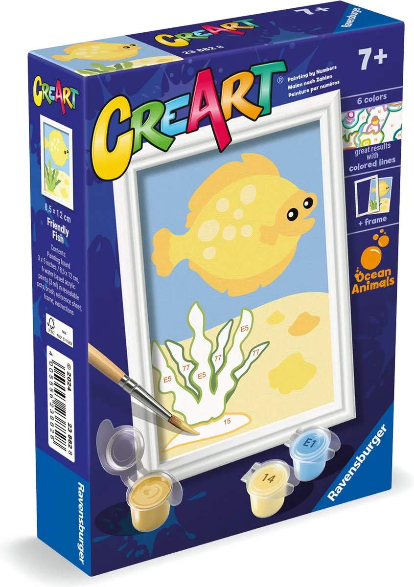 CreArt Trendy Fish - Schilderen op Nummer fra Ravensburger i Flerfarvet – produktbillede