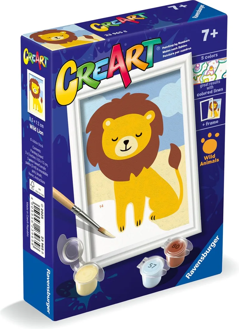 CreArt Wild Lion - Schilderen op Nummer voor kinderen by Ravensburger in Multicolour – product photo