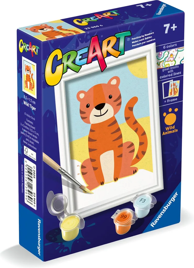 CreArt - Wild Tiger - Schilderen op Nummer - Vanaf 7 jaar by Ravensburger in Multicolour – product photo