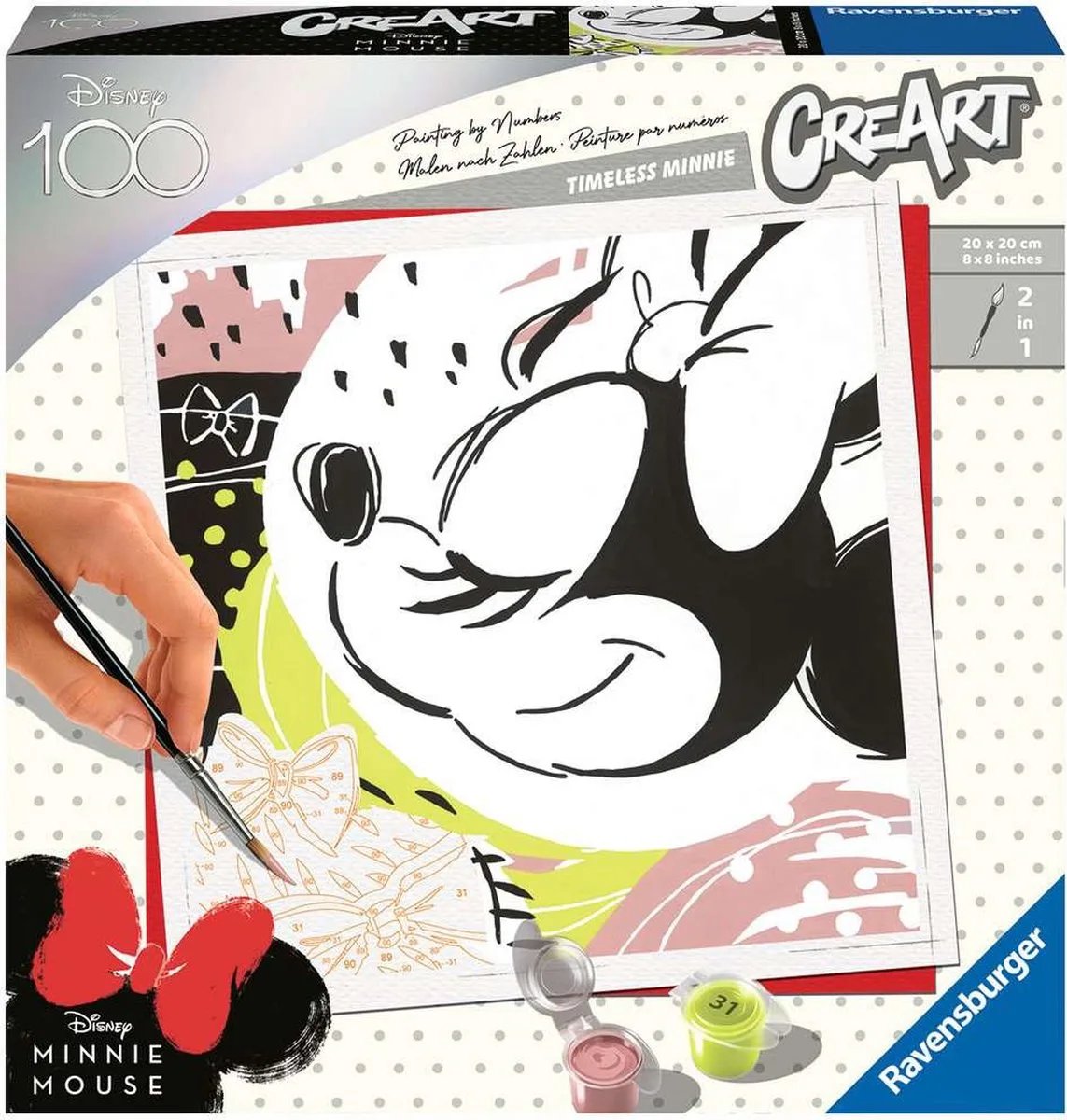 D100 Jubilee Edition Minnie Mouse 1 - Schilderen op nummer voor volwassenen by Ravensburger in Multicolour – product photo