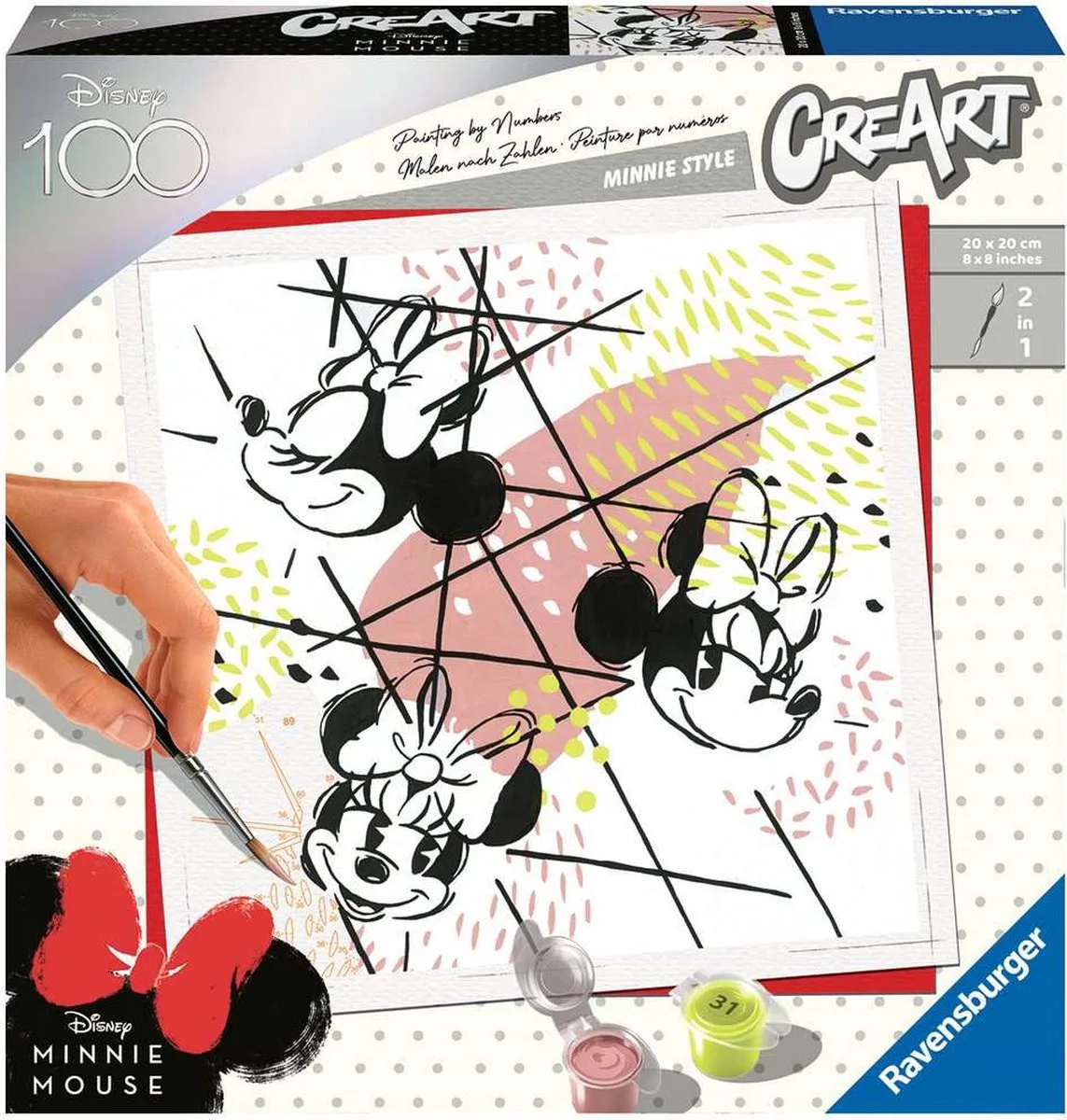 D100 Jubilee Edition Minnie Mouse 2 - Schilderen op nummer voor volwassenen by Ravensburger in Multicolour – product photo
