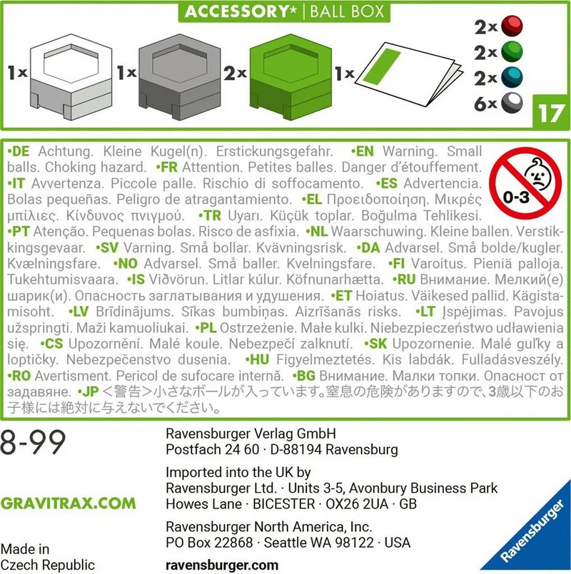 GraviTrax Accessory Ball Box von Ravensburger in Mehrfarbig – Produktfoto 5 von 5