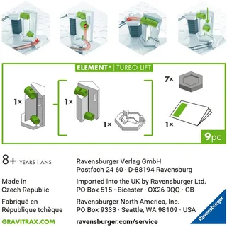 GraviTrax Base Element Turbo Lift – Uitbreiding – Vanaf 8 Jaar fra Ravensburger i Flerfarvet – produktbillede 2 af 2