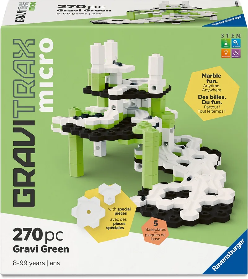 GraviTrax micro - Knikkerbaan - 270 onderdelen van Ravensburger in Gravi Green – productfoto