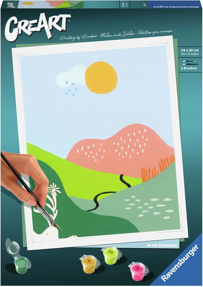 In the Mountains - Schilderen op nummer voor volwassenen de Ravensburger en Multicolore – photo du produit