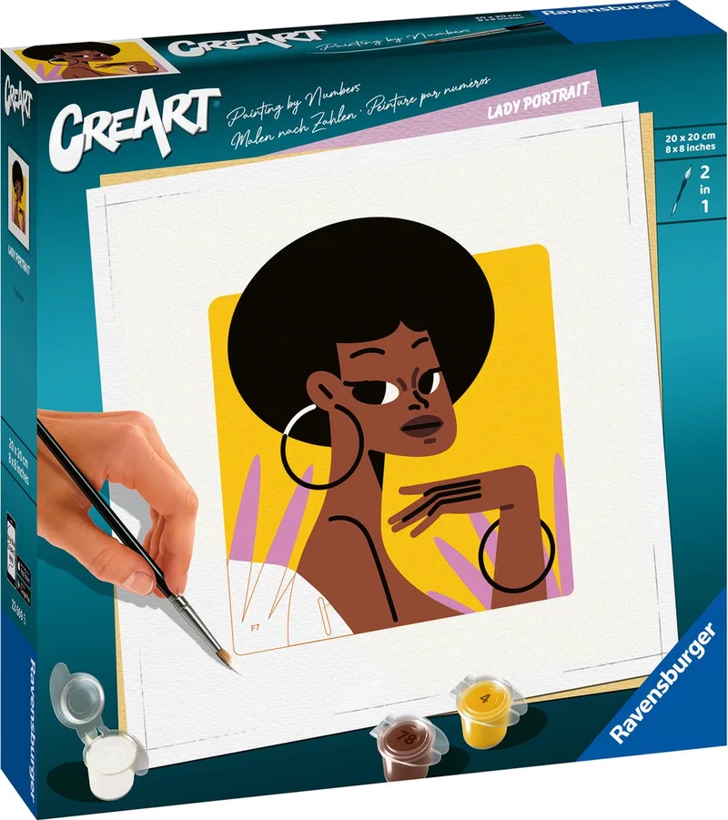 Lady Portrait - Schilderen op Nummer - 1 Kunstwerk de Ravensburger en Multicolore – photo du produit