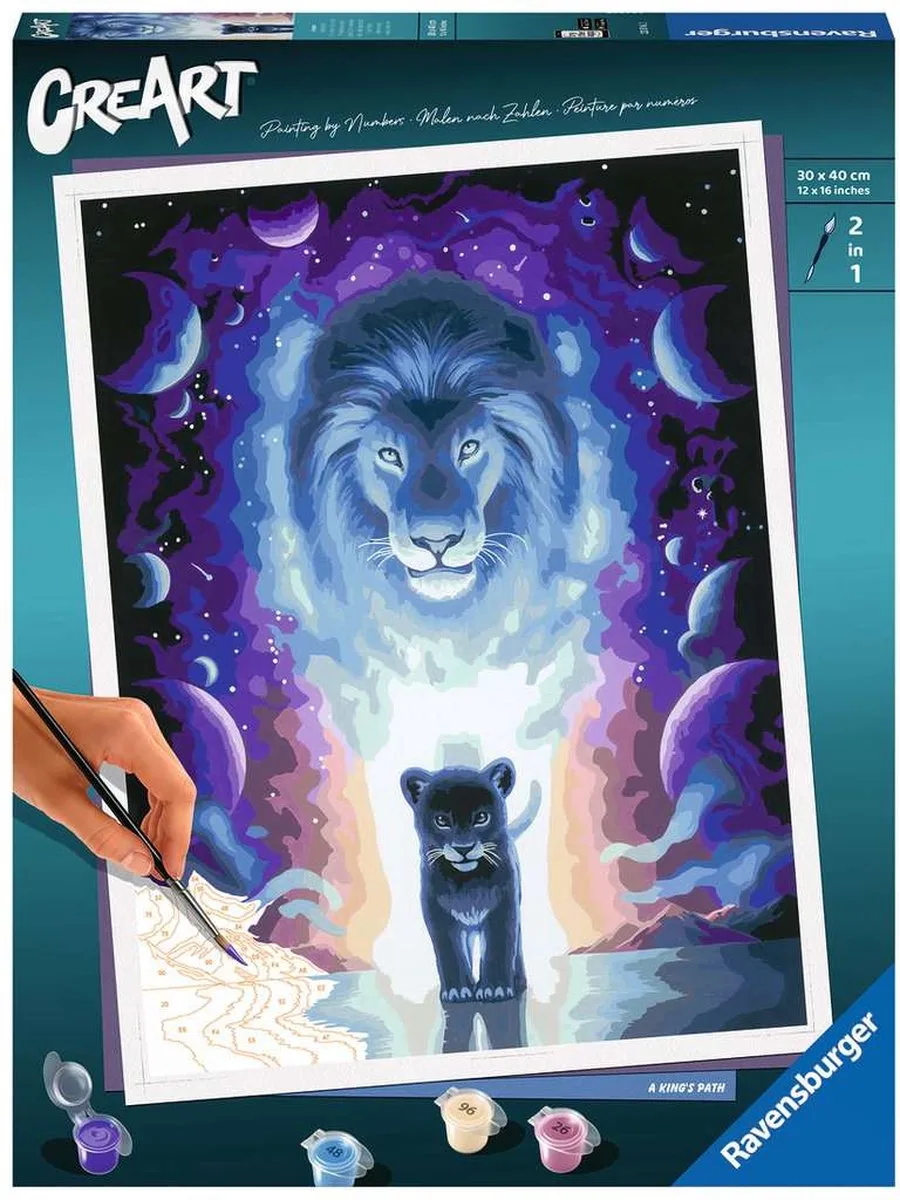Lion Jojoesart edition - Schilderen op nummer voor volwassenen fra Ravensburger i Flerfarvet – produktbillede