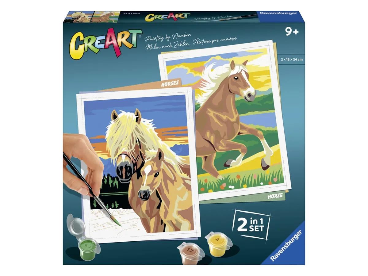 Malset Schilderen op nummer (Paardendroom) van Ravensburger – productfoto