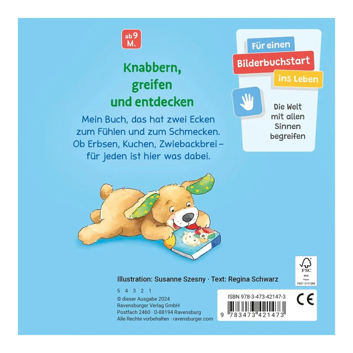 Pappbilderbuch Mein erstes Spiel- und Beißbuch von Ravensburger in 1,5 × 16 × 16 mm – Produktfoto