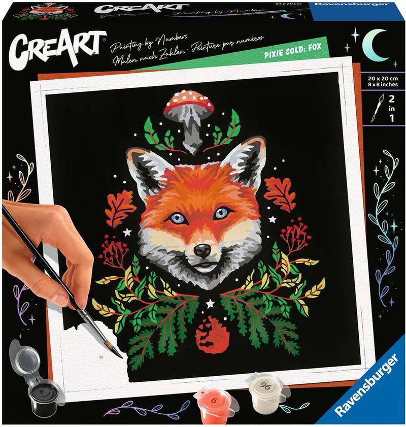 Pixie Cold Edition Fox - Schilderen op nummer voor volwassenen van Ravensburger in Meerkleurig – productfoto