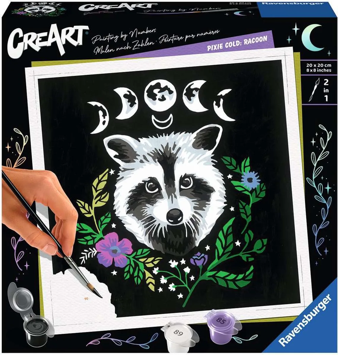 Pixie Cold Edition Raccoon - Schilderen op nummer voor volwassenen van Ravensburger in Meerkleurig – productfoto