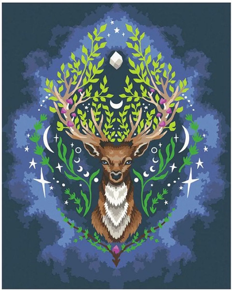 Pixie Cold: Mystic Deer - Schilderen op nummer voor volwassenen van Ravensburger in Meerkleurig – productfoto