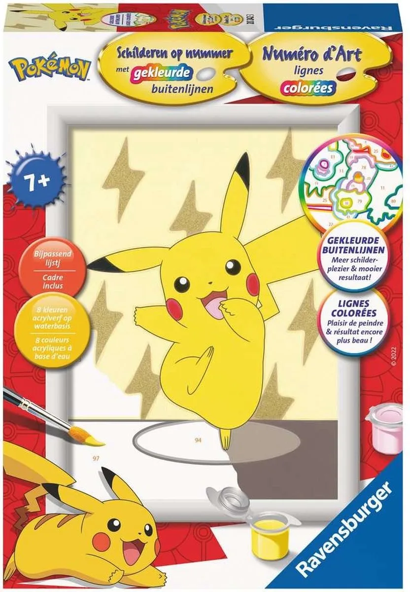 Pokémon - Schilderen Op Nummer de Ravensburger en Multicolore – photo du produit