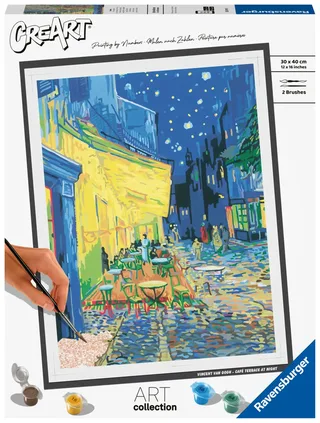 Café Terrace (Van Gogh) - Schilderen op nummer voor volwassenen van Ravensburger – productfoto 2 van 2