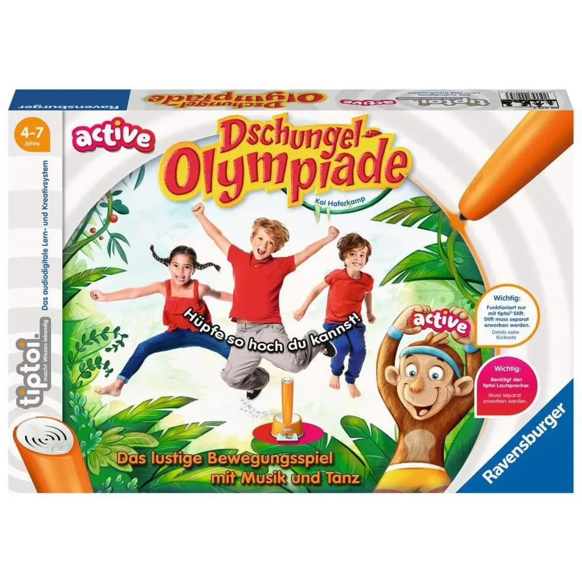 RAVENSBURGER 000075 tiptoi® Dschungel-Olympiade D fra Ravensburger – produktbillede