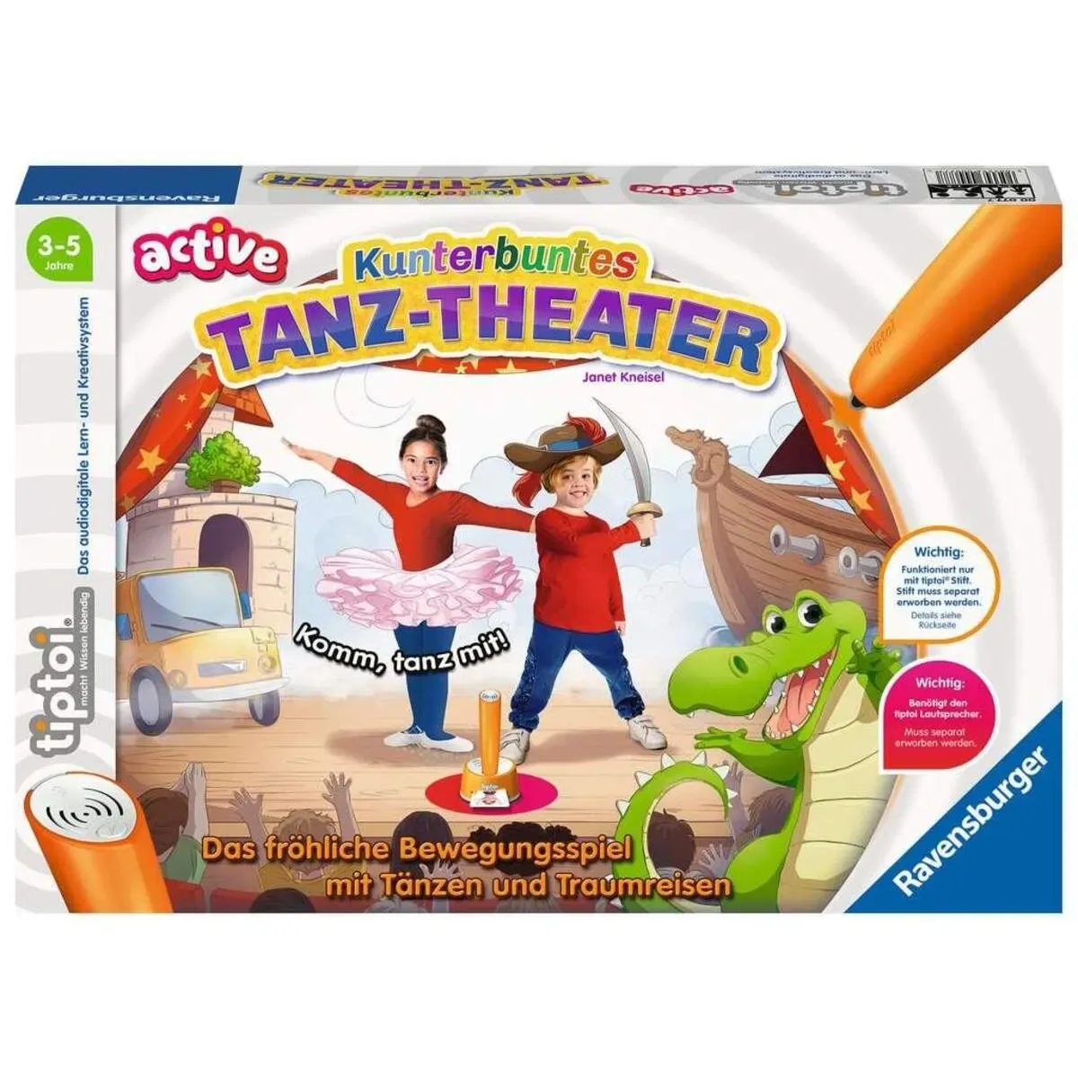 RAVENSBURGER 000077 tiptoi® Kunterbuntes Tanz-Theater D fra Ravensburger – produktbillede