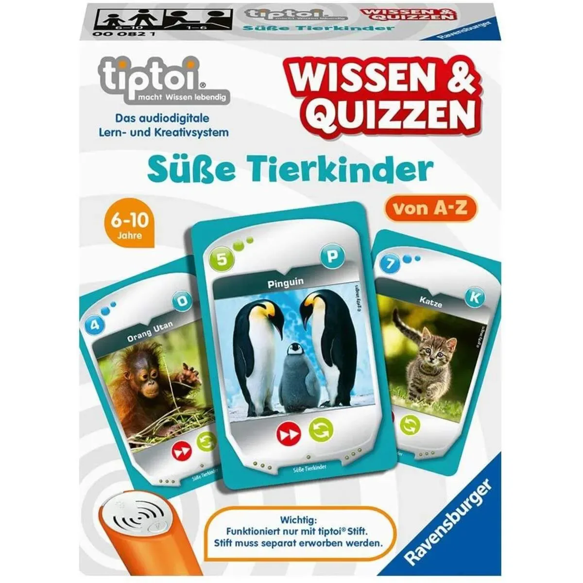 RAVENSBURGER 000082 tiptoi® W&Q Süße Tierkinder D fra Ravensburger – produktbillede