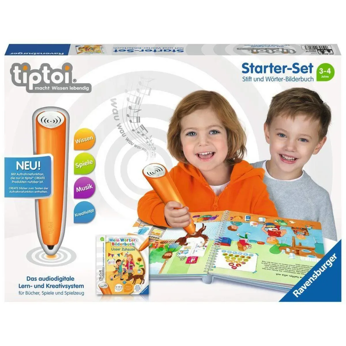 RAVENSBURGER 000806 tiptoi® Starter-Set: Stift und Wörter-Bilderbuch fra Ravensburger – produktbillede
