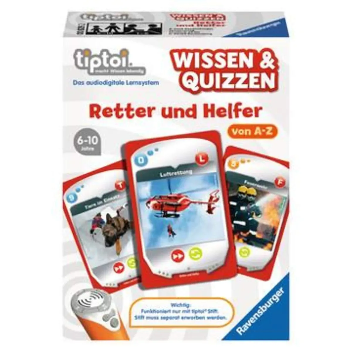 RAVENSBURGER 000829 tiptoi® Wissen & Quizzen: Retter und Helfer fra Ravensburger – produktbillede