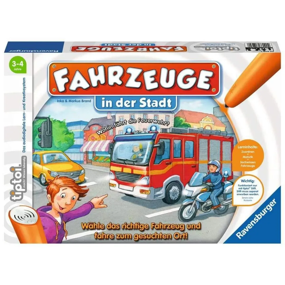 RAVENSBURGER 000848 tiptoi® Fahrzeuge in der Stadt fra Ravensburger – produktbillede