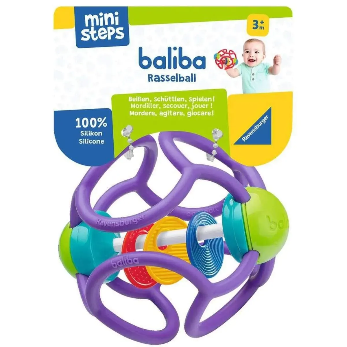 RAVENSBURGER 04153 ministeps baliba Rasselball - lila från Ravensburger – produktbild