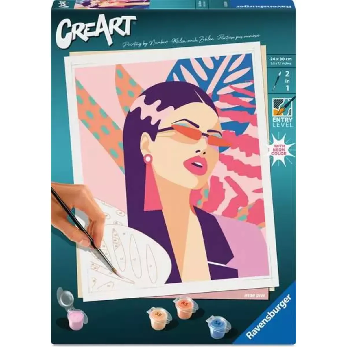 Ravensburger 12023099 CreArt Adults Trend - Neon Diva fra Ravensburger – produktbillede
