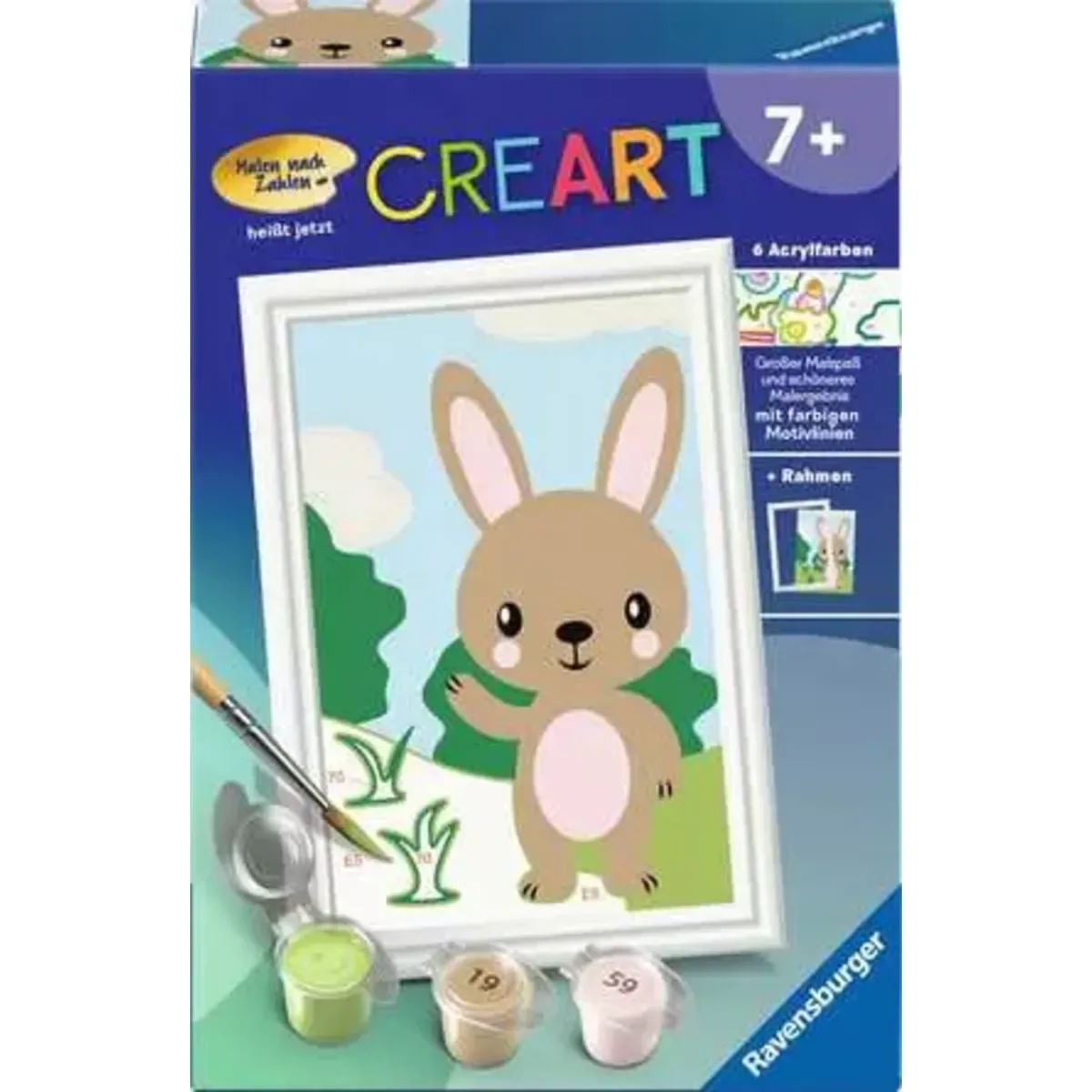 Ravensburger 12023101 CreArt, Malen nach Zahlen Kinder - Süßer Hase från Ravensburger – produktbild