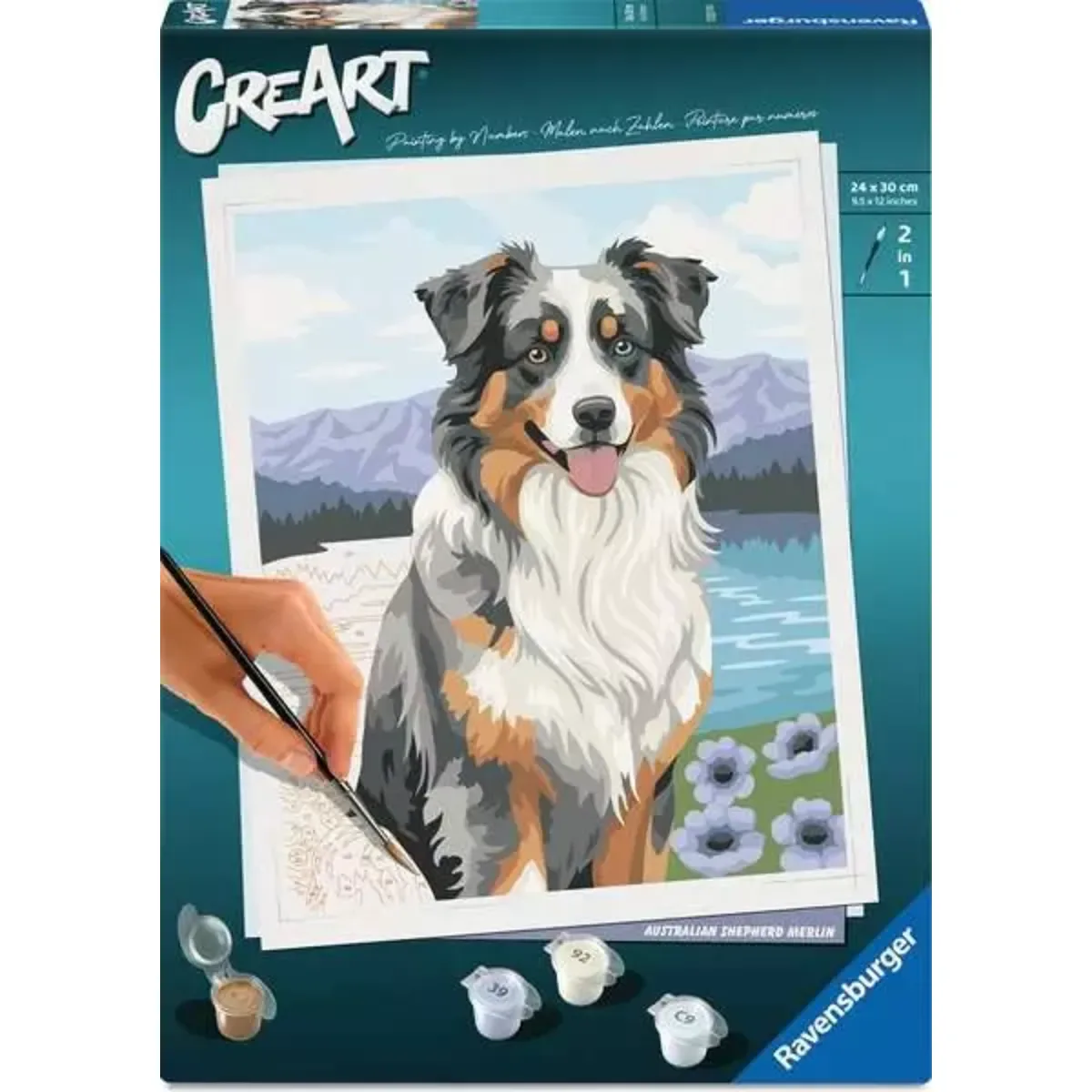Ravensburger 12023114 Ravensburger CreArt 12023114 - Australian Shepherd Merlin - Malen nach Zahlen ab 12 Jahren de Ravensburger – photo du produit