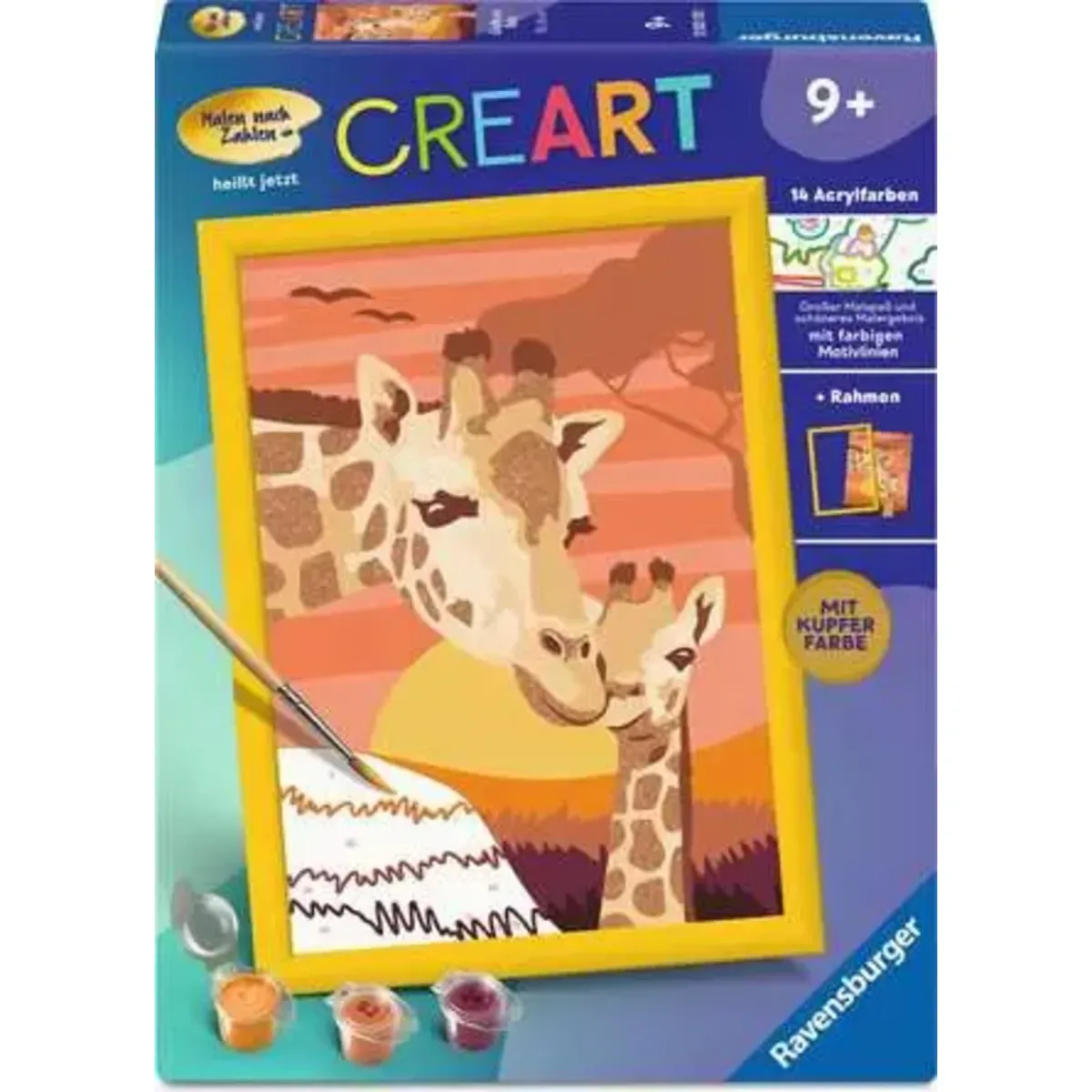Ravensburger 12023130 CreArt, Malen nach Zahlen Kinder - Giraffe mit Baby von Ravensburger – Produktfoto