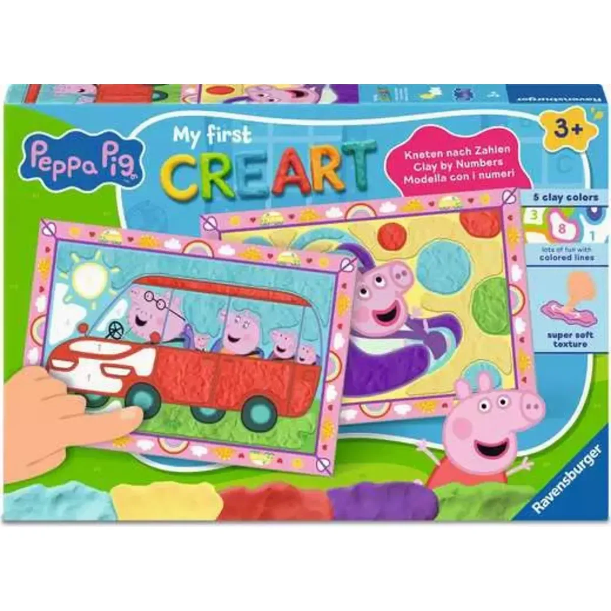 Ravensburger 12023160 My First CreArt, Kneten nach Zahlen Peppa Wutz - Baby Evie från Ravensburger – produktbild