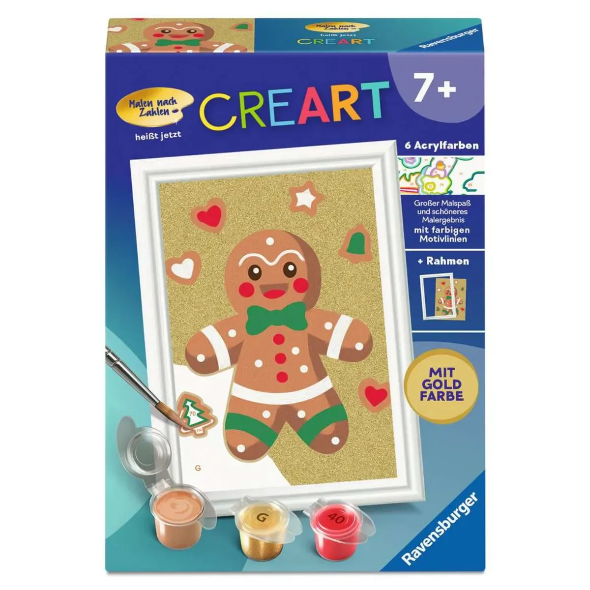 Ravensburger 12023170 CreArt, Malen nach Zahlen Kinder - Lebkuchenmann von Ravensburger – Produktfoto