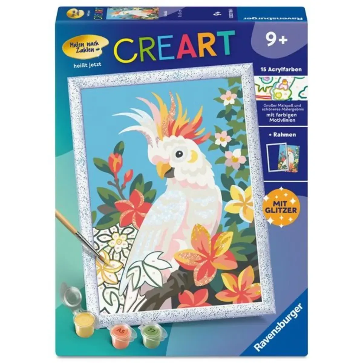 Ravensburger 12023186 CreArt, Malen nach Zahlen Kinder - Kakadu från Ravensburger – produktbild