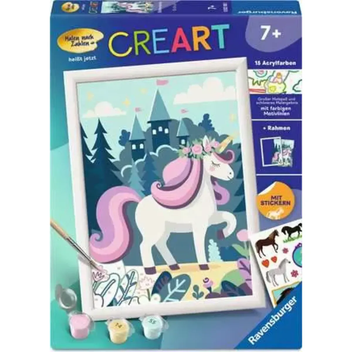 Ravensburger 12023188 CreArt, Malen nach Zahlen Kinder - Einhorn Aurora von Ravensburger – Produktfoto