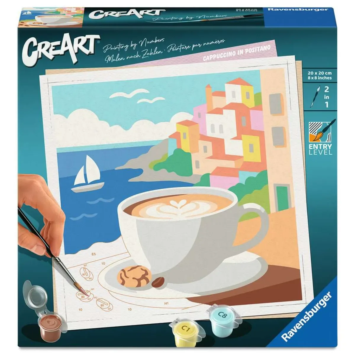 Ravensburger 12023200 CreArt Adults Trend - Cappuccino in Positano från Ravensburger – produktbild